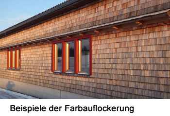 Holzschindeln eingefärbt